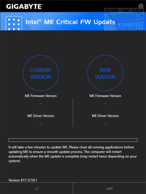 Download GIGABYTE Intel ME Critical FW Update Utility ...