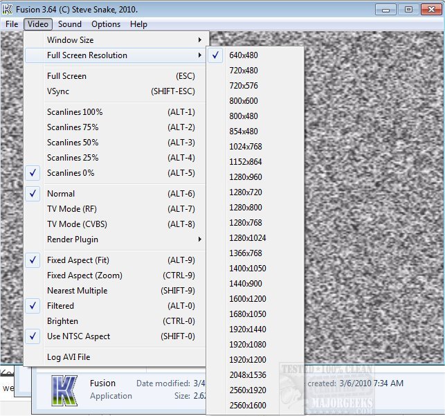 kega fusion windows 10 fullscreen