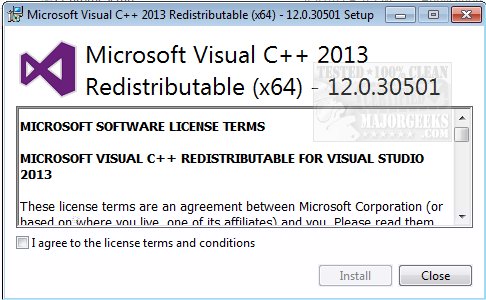 Download Microsoft Visual C++ 2013 Redistributable - MajorGeeks