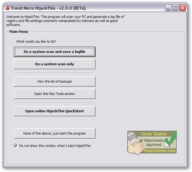 Trend Micro HijackThis