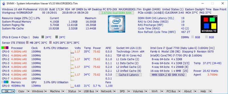 Download SIV (System Information Viewer) - MajorGeeks