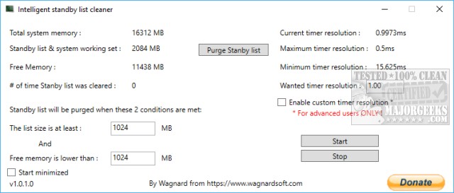 intelligent standby list cleaner download