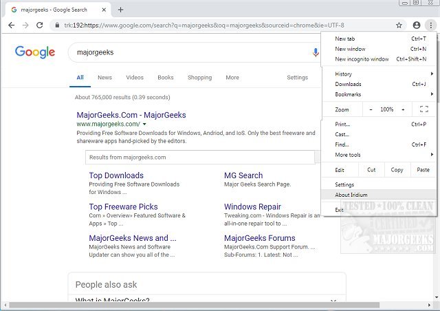 Iridium browser 2023.09.116 instal