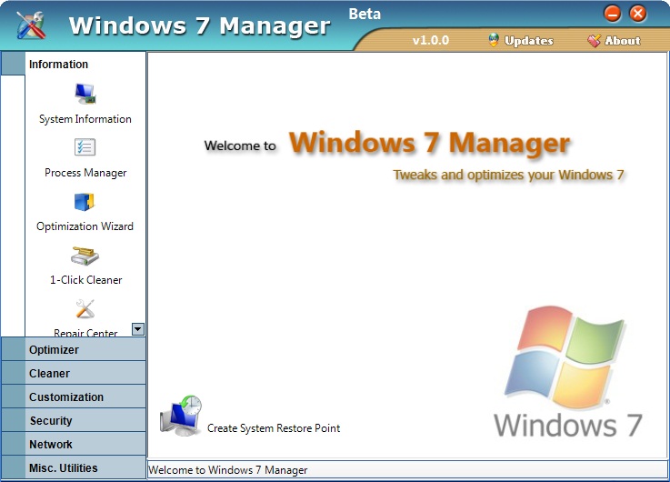 Download Windows 7 Manager - MajorGeeks