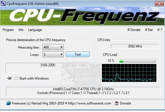 Download CpuFrequenz 4.55 - MajorGeeks