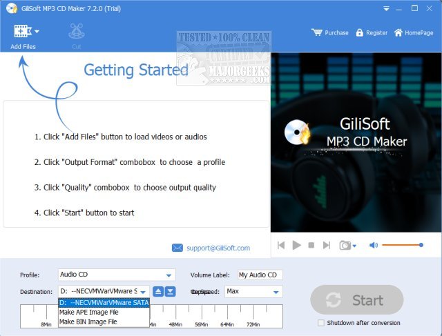 Download GiliSoft MP3 CD Maker 9.7.0 - MajorGeeks