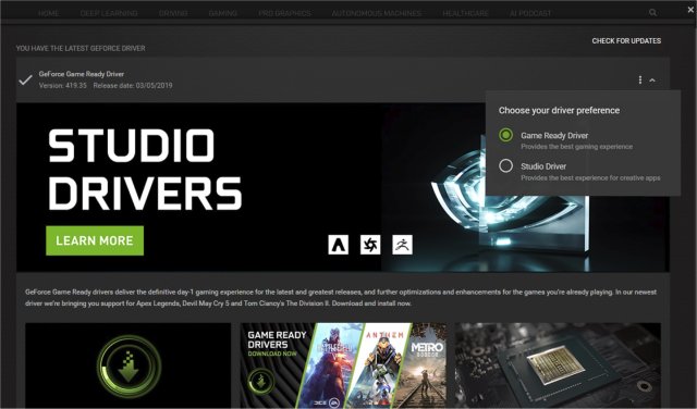 how to download nvidia drivers for windows 10