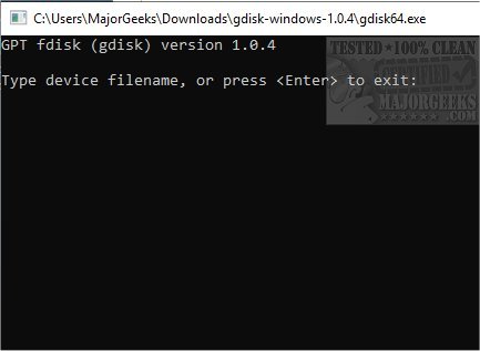 Download GPT fdisk - MajorGeeks