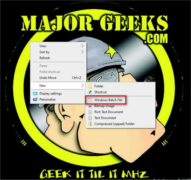 Download Add New > Windows Batch File to the Windows 10 Context Menu ...
