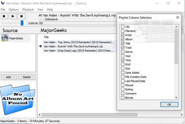 Tuniac Screenshot