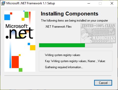 Download Microsoft .NET Framework Redistributable 1.1