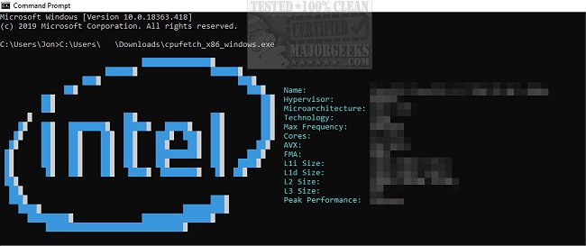 Download cpufetch 1.07 - MajorGeeks