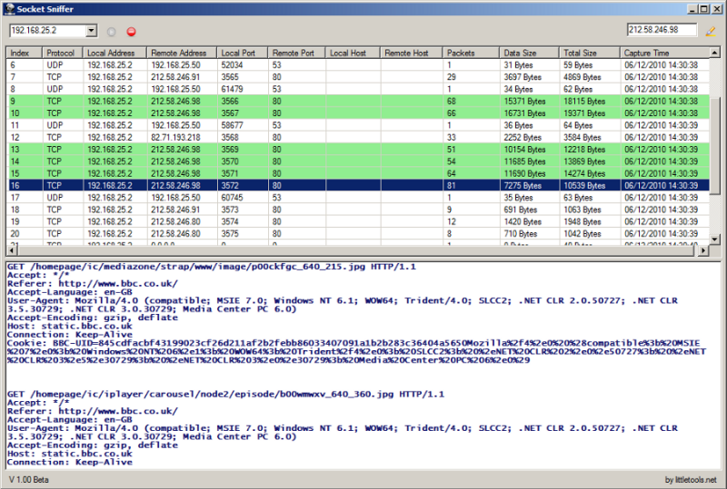 Download SocketSniffer - MajorGeeks