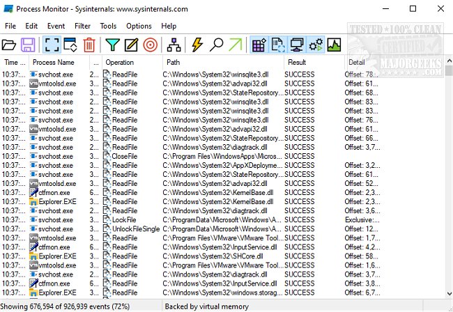 Download Process Monitor Portable - MajorGeeks