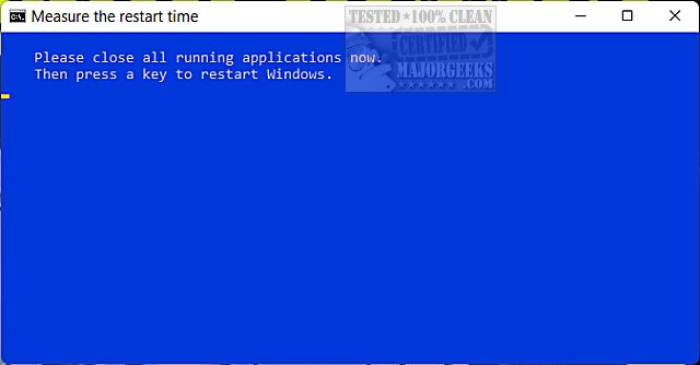 Download Benchmark Restart Time in Windows 10 & 11 - MajorGeeks