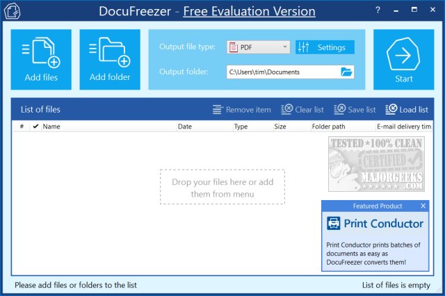 Download DocuFreezer 7.0.2607 - MajorGeeks