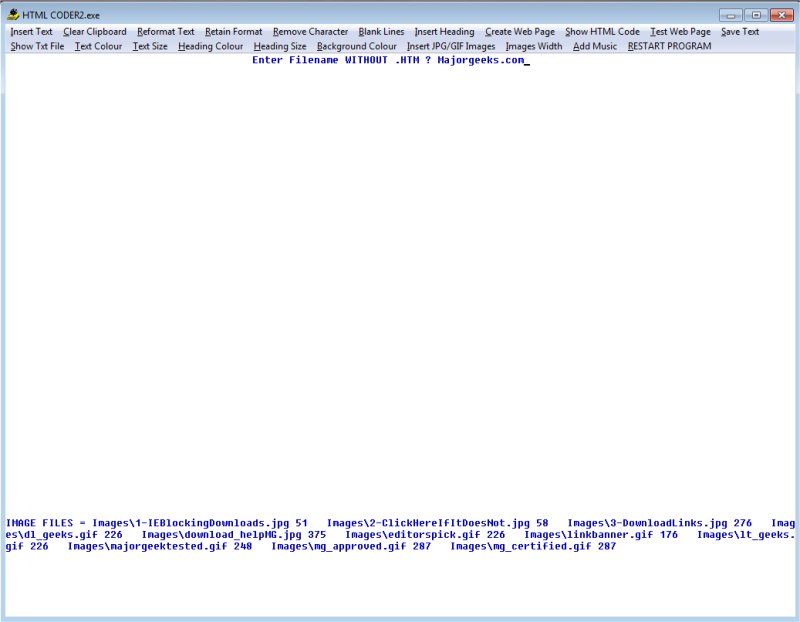 Download HTMLcoder - MajorGeeks