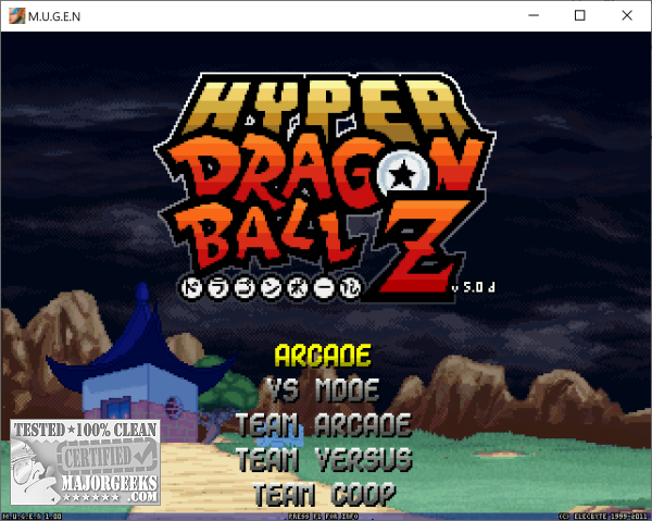 Hyper Dragon Ball Z Indigo, best free Mugen DBZ game, available