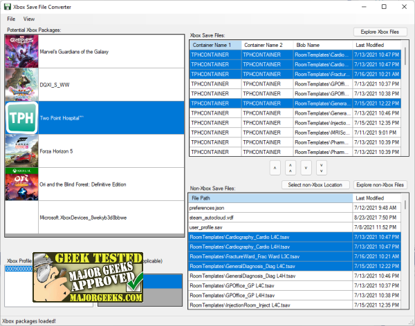 Download PC Game Pass Save Converter MajorGeeks