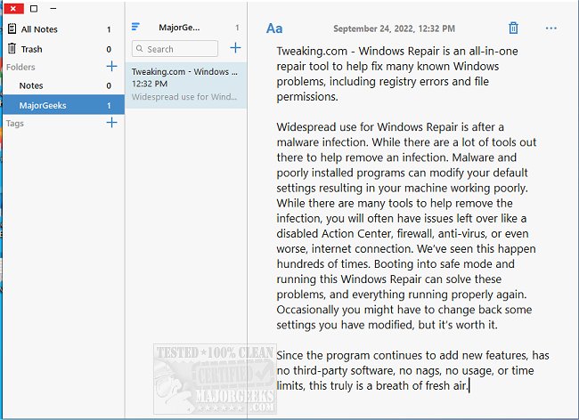 Download Notes - MajorGeeks