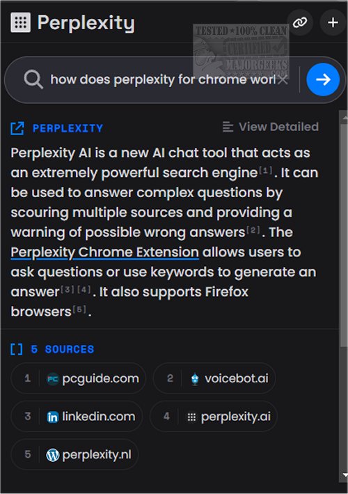 perplexity chrome extension on pc for free
