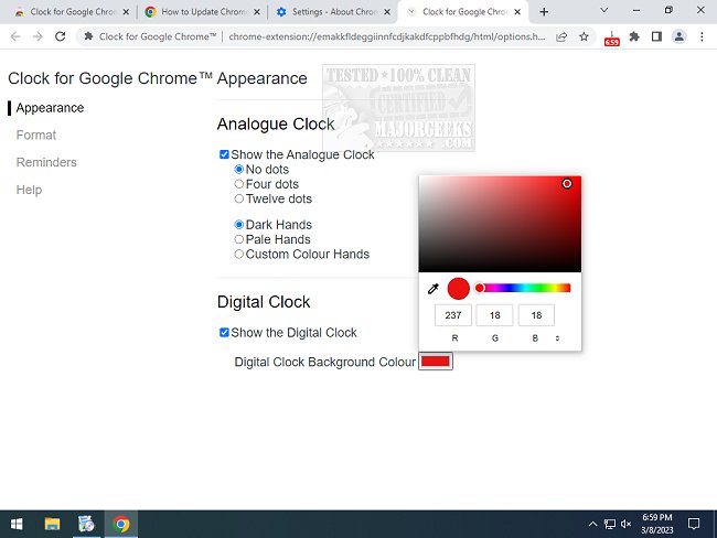 Download Clock for Google Chrome and Edge 2.2.1.1