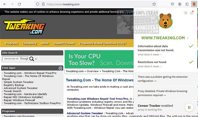 Расширением для браузера censor tracker Расширением для браузера censor tracker