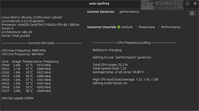 Download auto-cpufreq 3.0.0 - MajorGeeks