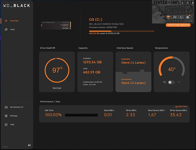 SN850x Performance - Driver / Software issue - WD SSD Drives