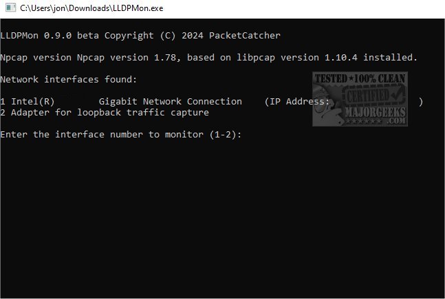 LLDP-CDPMon Screenshot