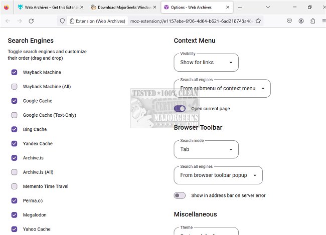 Download Download web archives for Chrome, Firefox, Edge, Opera and Safari.