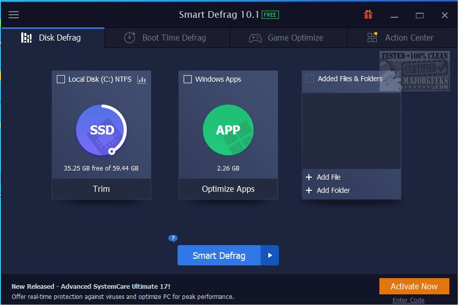 Smart Defrag  - MajorGeeks
