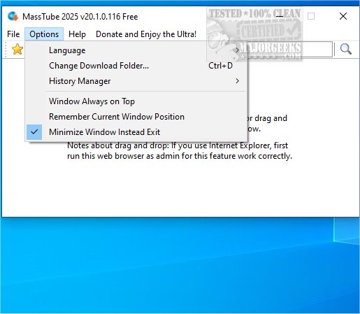 Screenshot MassTube