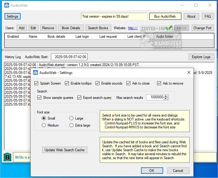 Download AudioWeb 1.2.9.0 - MajorGeeks