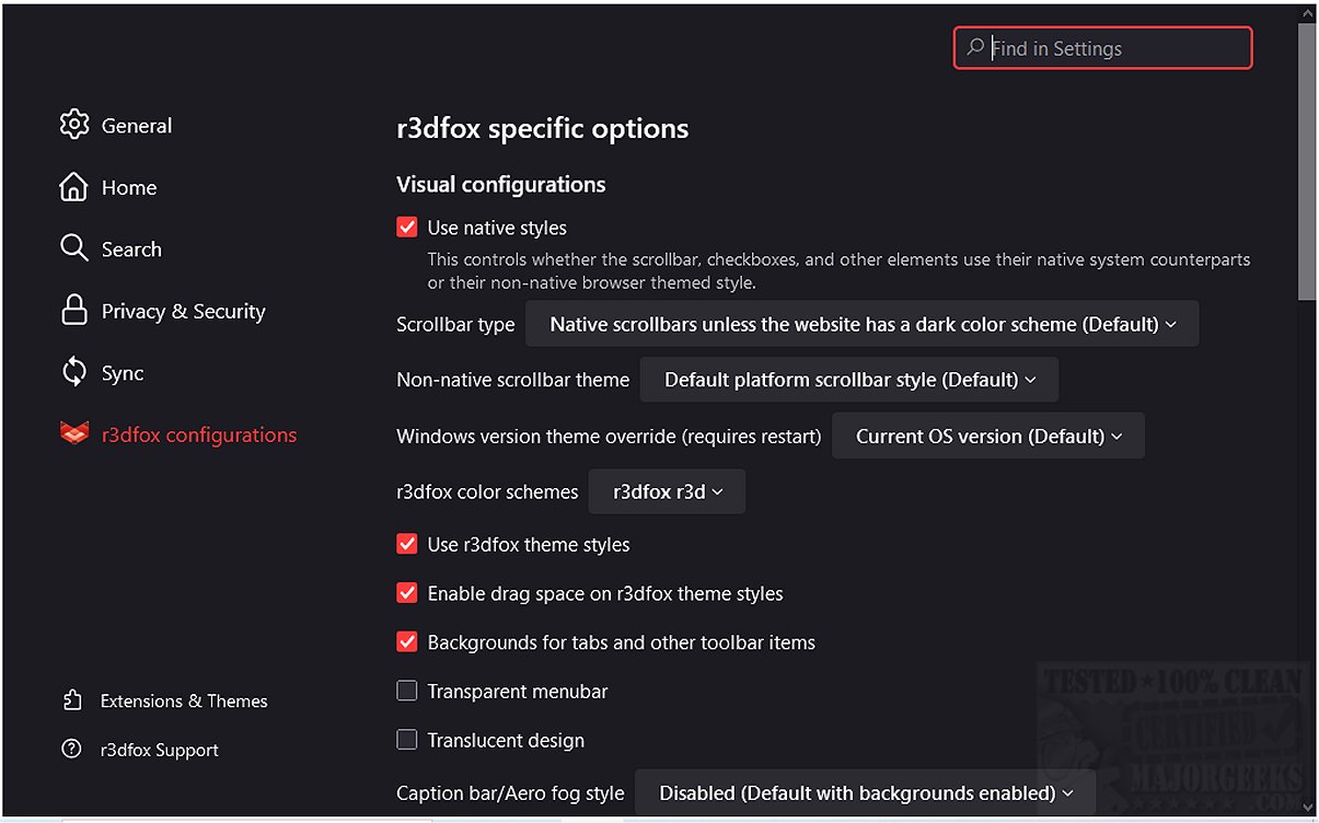 r3dfox ESR Portable Screenshot