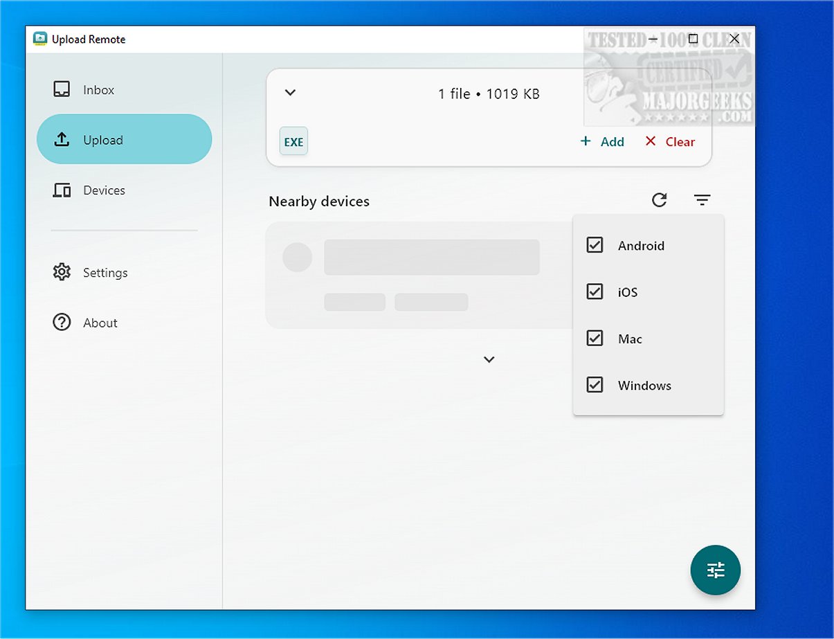 Screenshot Upload Remote