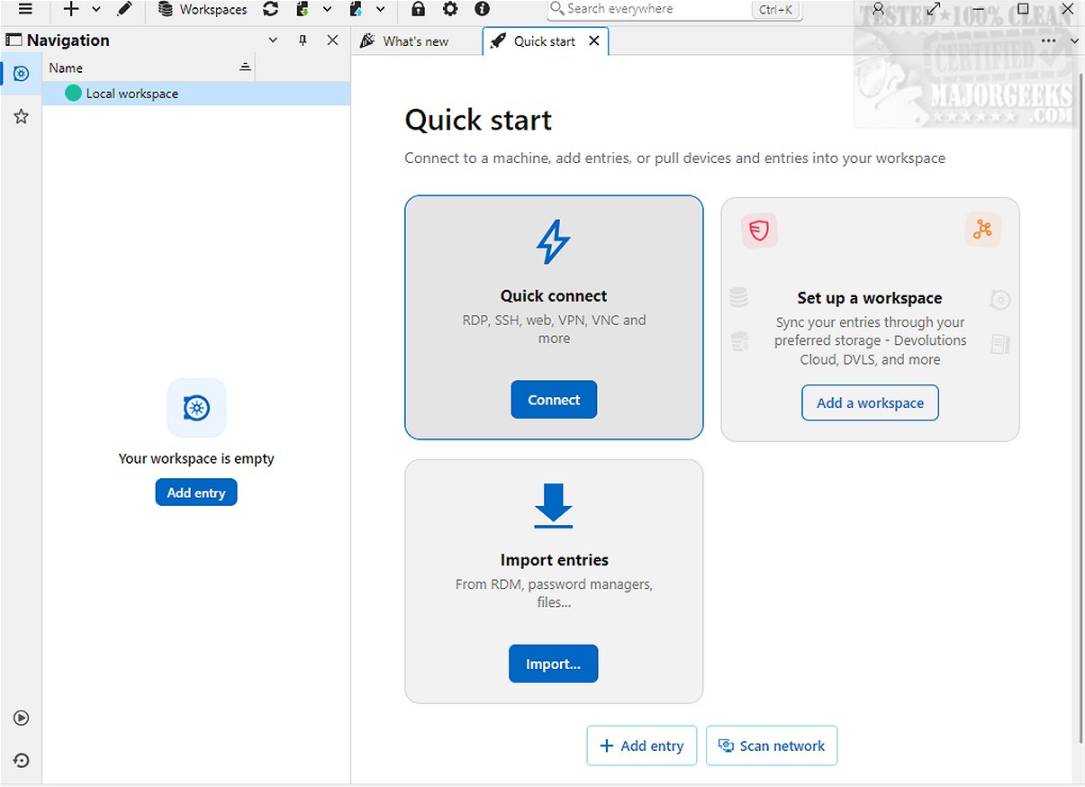Screenshot Remote Desktop Manager