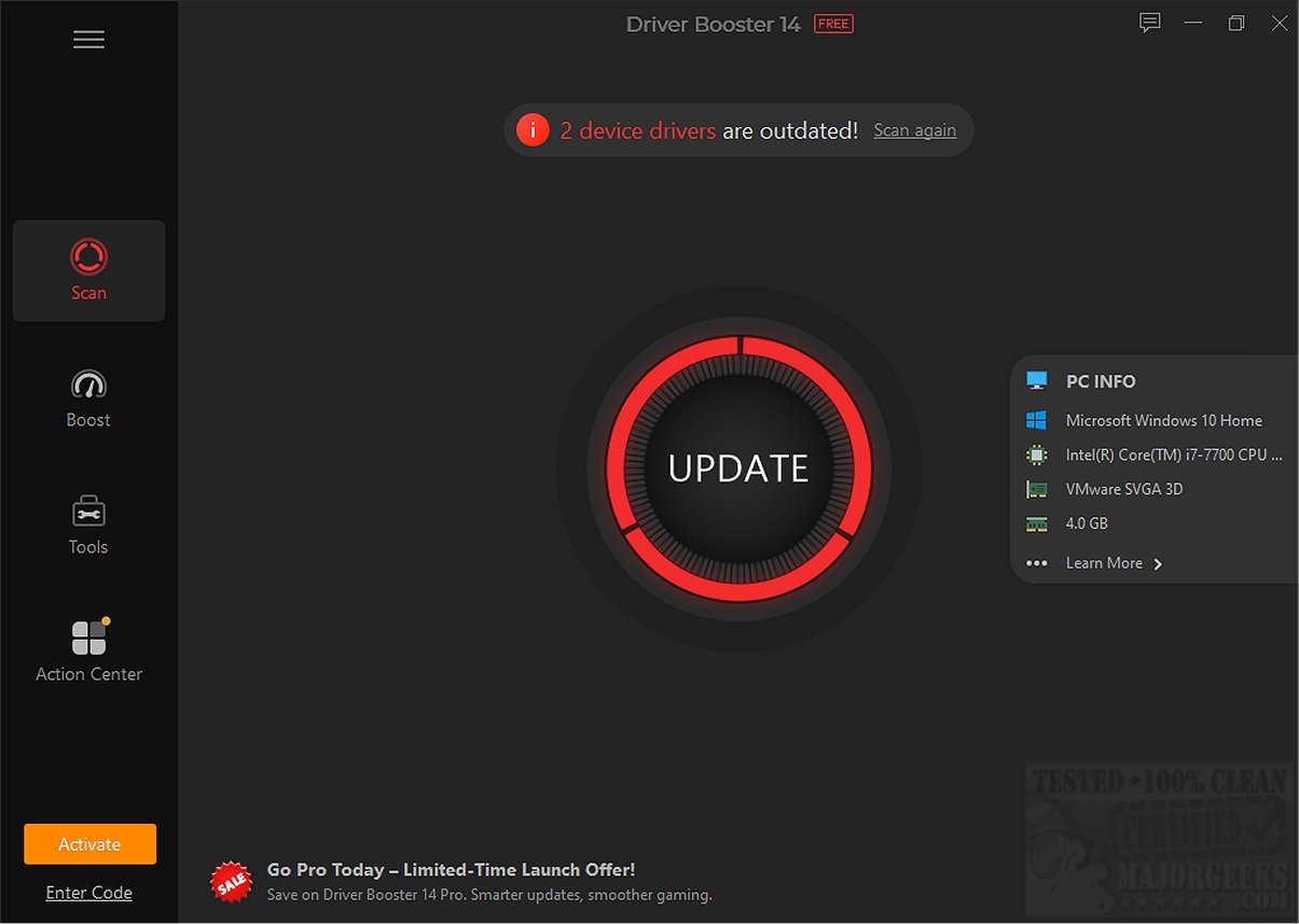 IObit Driver Booster Interface