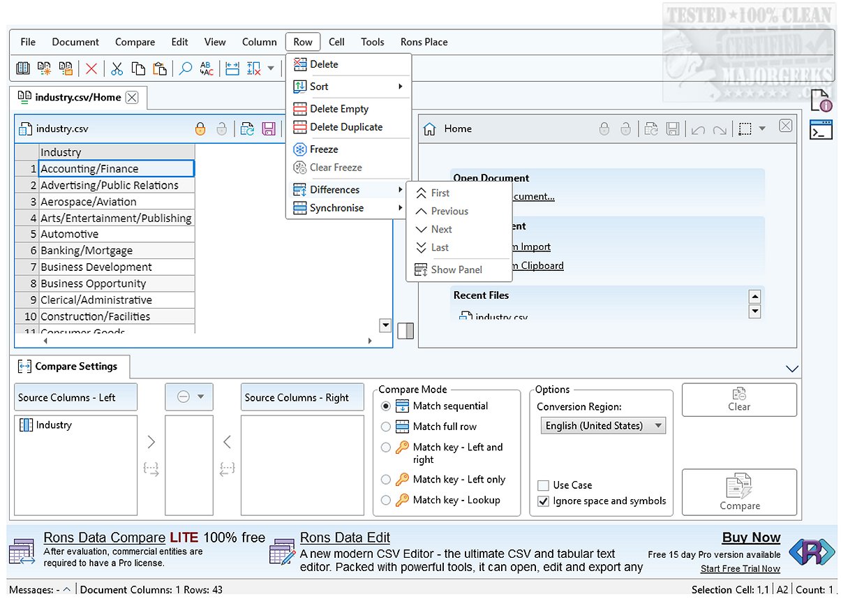 Download Rons Data Compare 2026.10.07.0816 - MajorGeeks