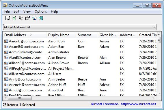 outlookaddressbookview outlookaddressbookview