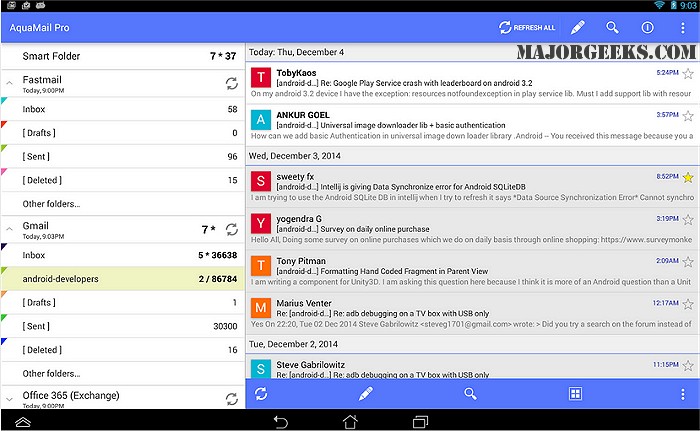 Mail for Android - MajorGeeks