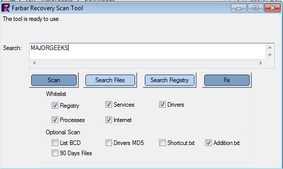 farbar recovery scan tool terms conditions