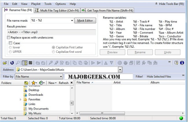 Download Tag Rename Majorgeeks