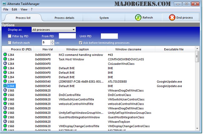 Download Download Alternative Task Manager – MajorGeeks