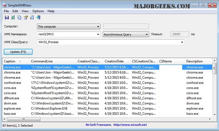 download SimpleWMIView 1.54 download SimpleWMIView 1.54