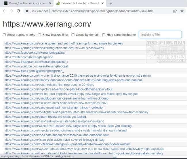 link grabber for chrome