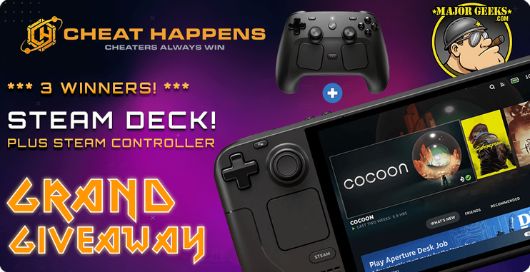 MajorGeeks and Cheat Happens Steam Deck OLED Giveaway