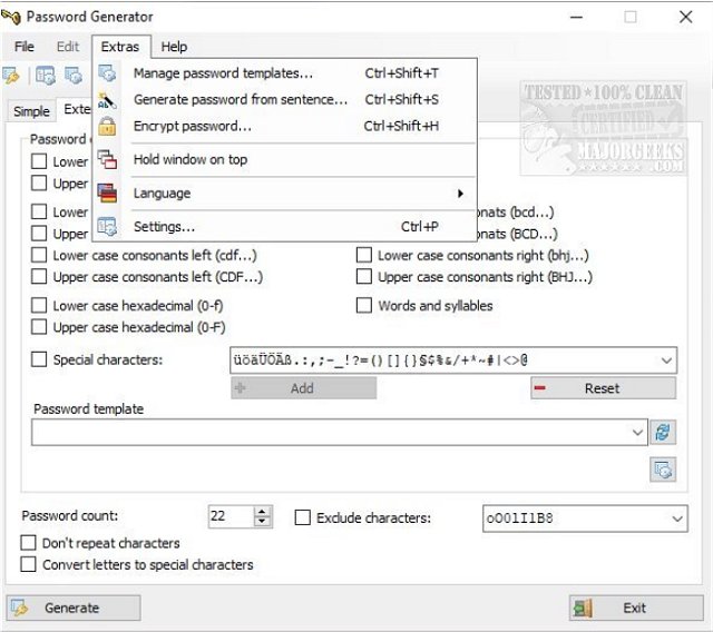 Gaijin Password Generator Allows Strong Password Generation Majorgeeks