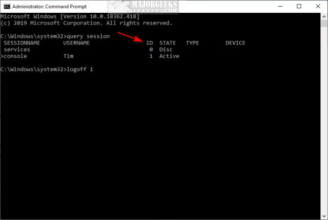 3 Ways to Log off Another User in Windows 10 - MajorGeeks