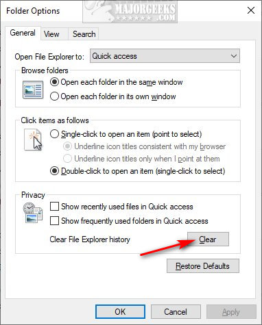 How To Reset And Clear Frequent Places And Recent Items In Windows 10 Majorgeeks